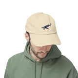 Distressed Dad Hat with Swimming Manta Ray Embroidery — Beachy Casual Cap