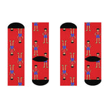 Crew Socks — Playful Cartoon Boy Pattern Cushioned Athletic Socks